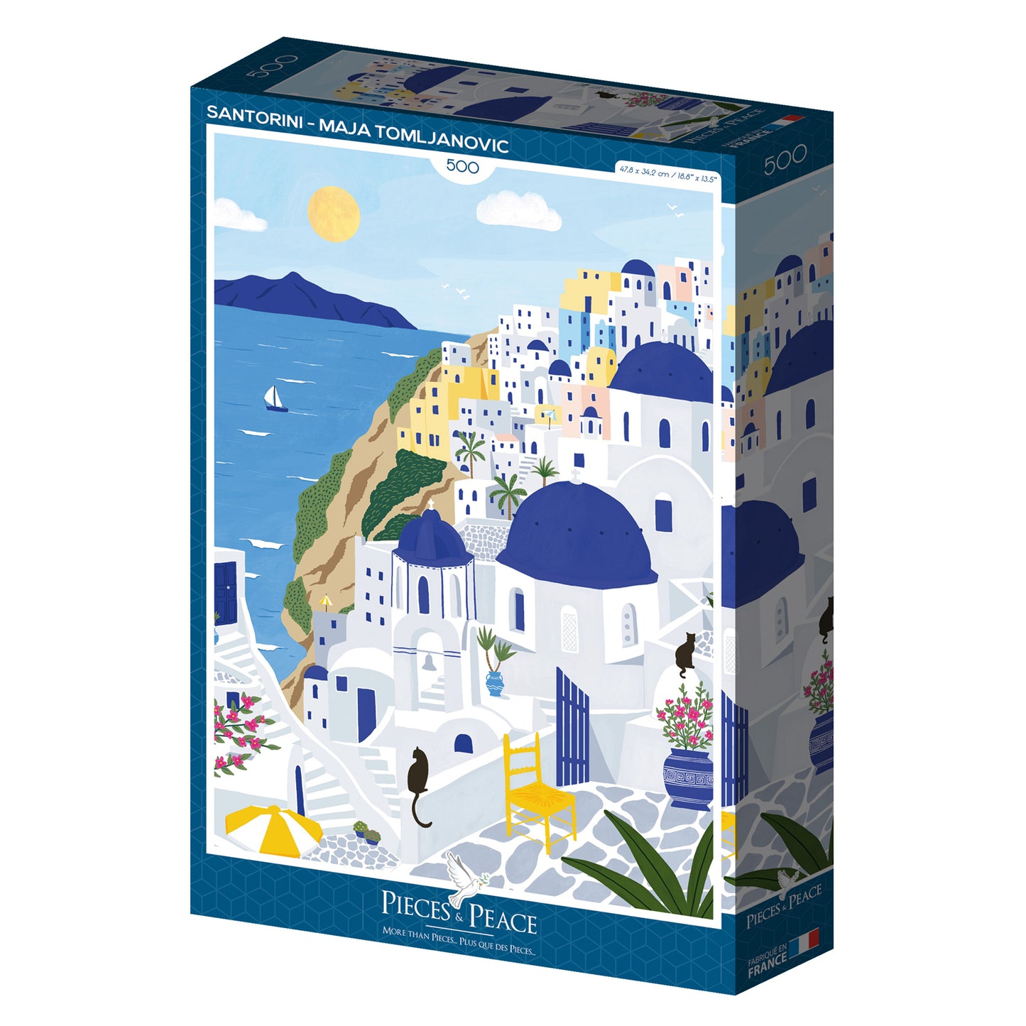 puzzle piece and peace santorini