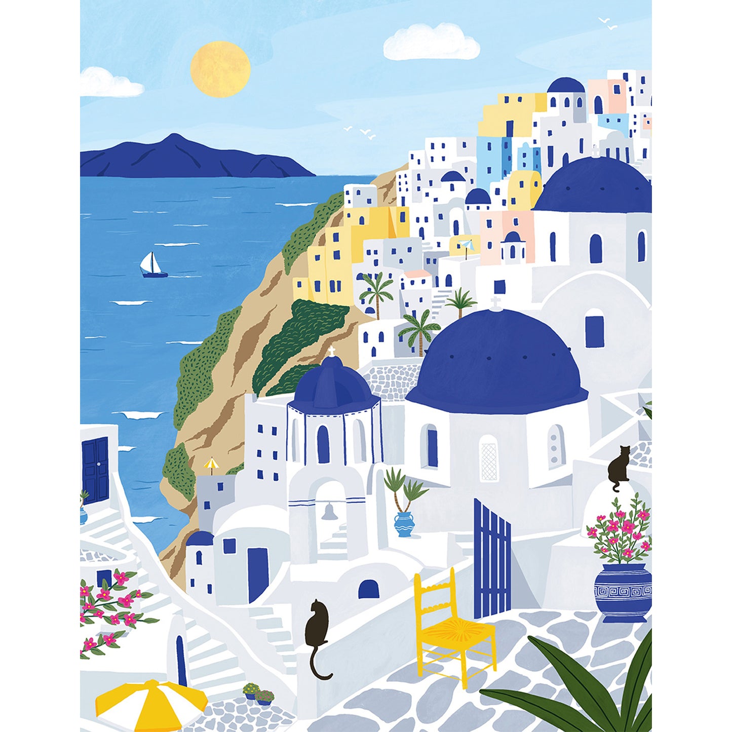 puzzle piece and peace santorini 500 pièeces