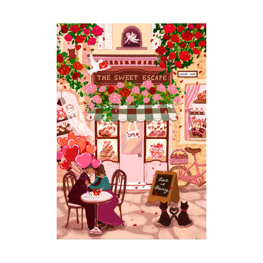 Puzzle 1000 pièces café saint valentin lack studio Pieces and peace