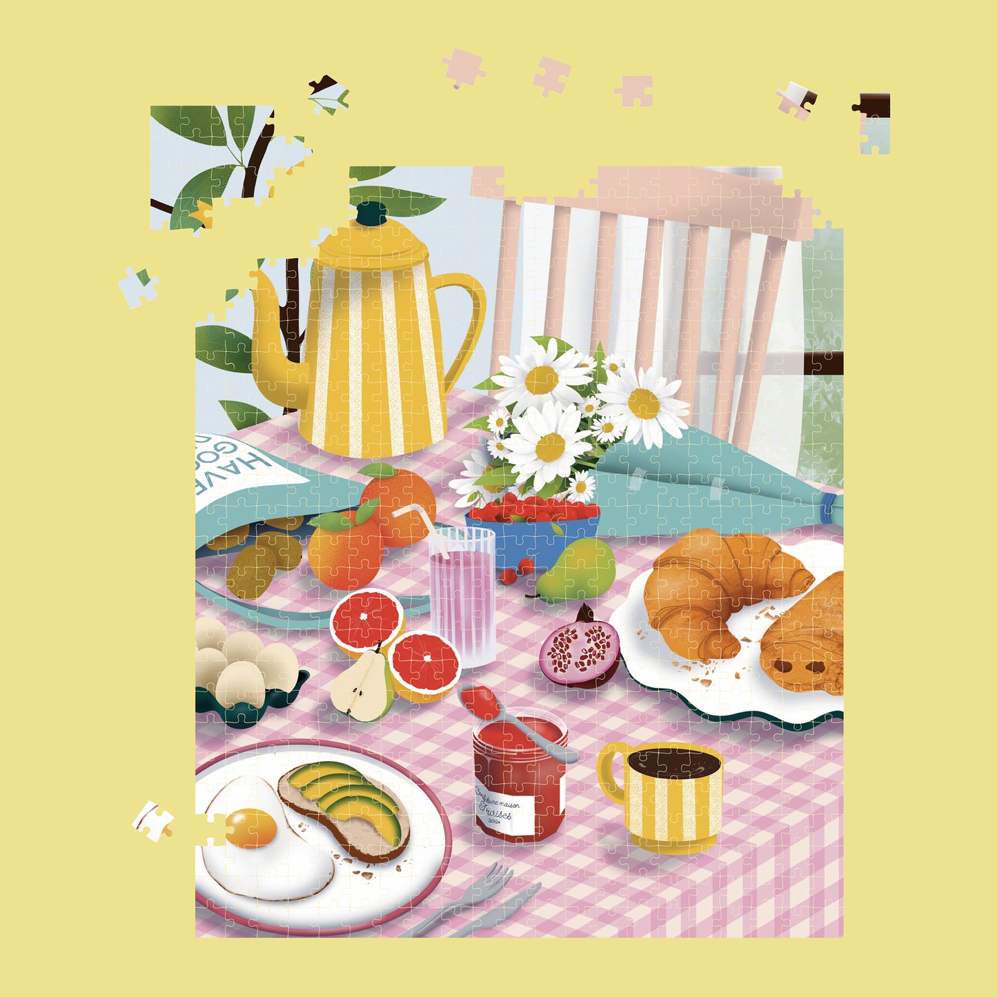 puzzle 500 pièces cuisine brunch café food