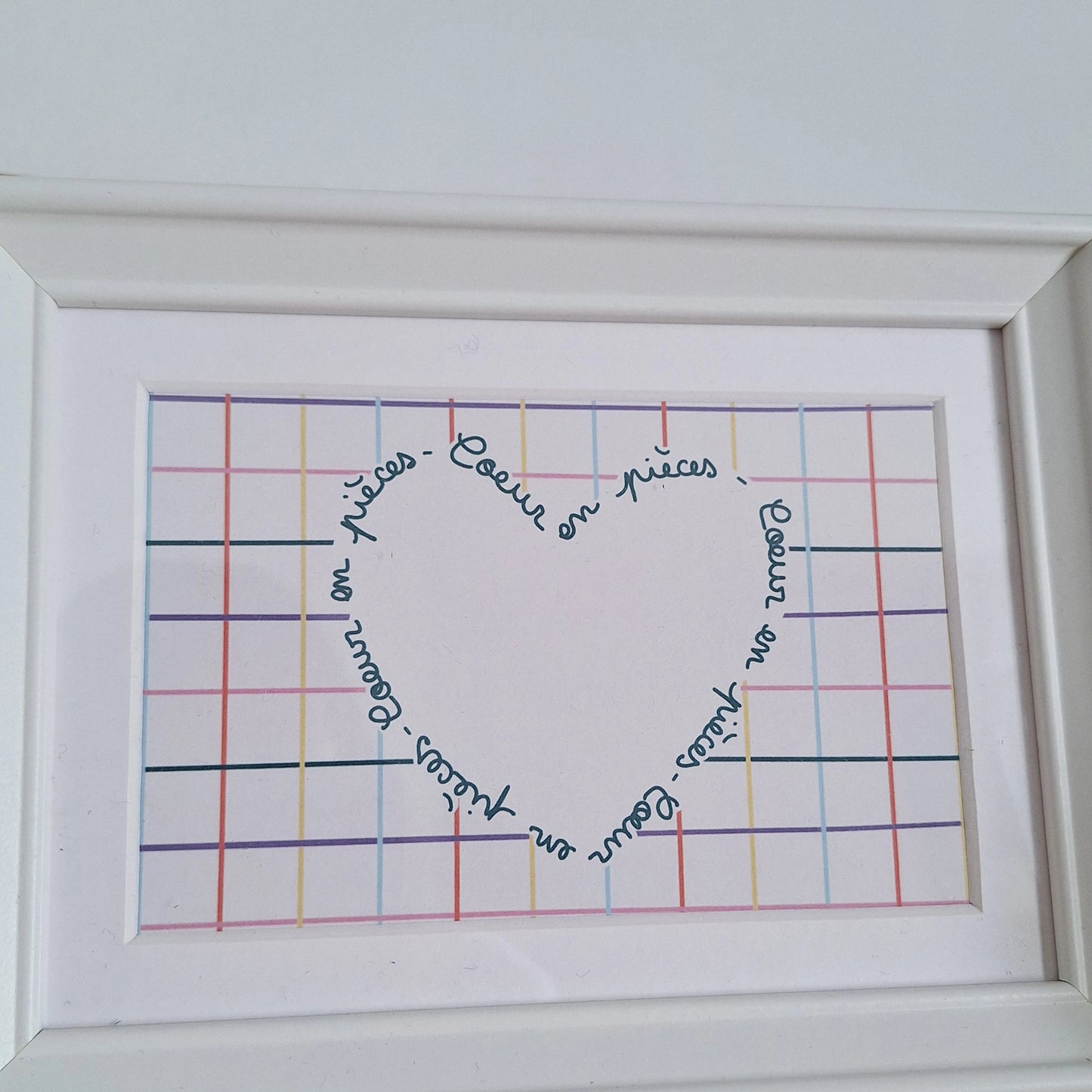 carte postale puzzle coeur en pièce illustration pièce rapportée idée cadeau