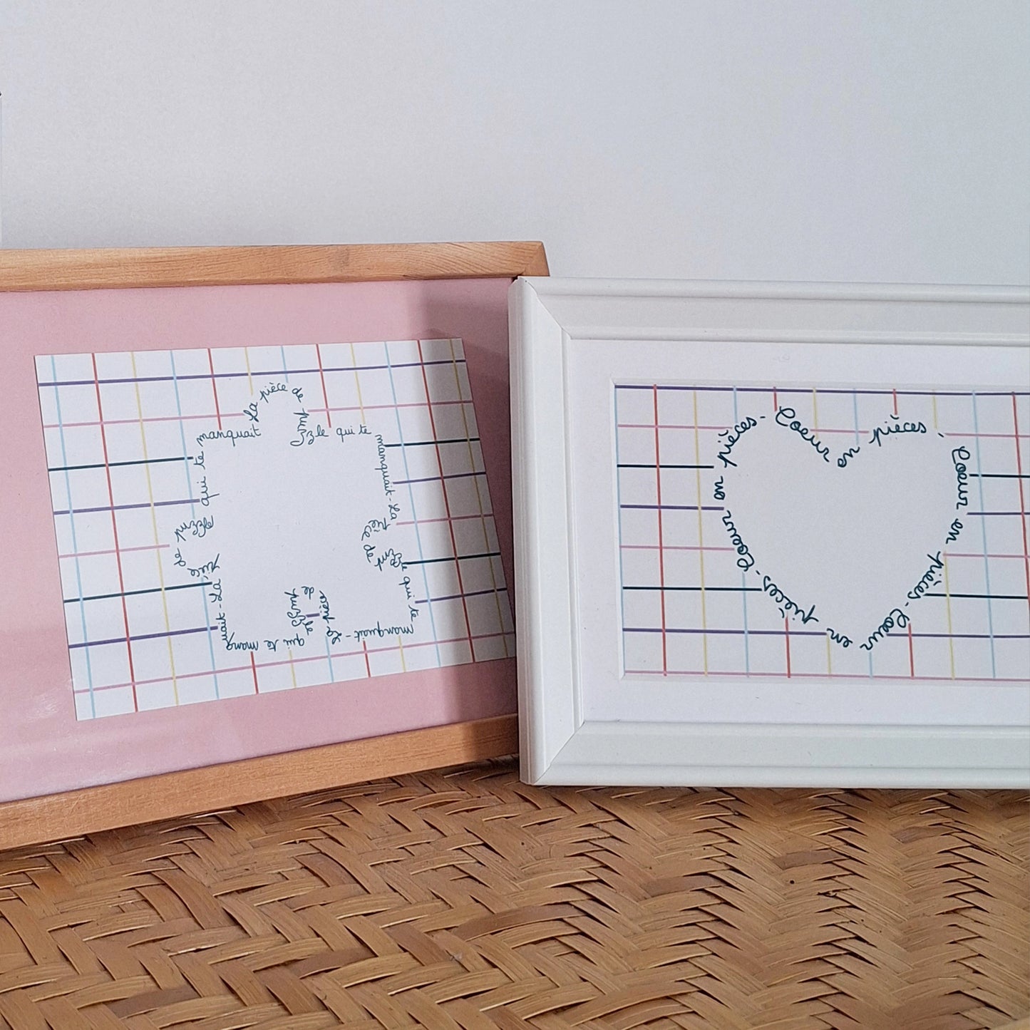 carte postale puzzle illustration pièce rapportée idée cadeau