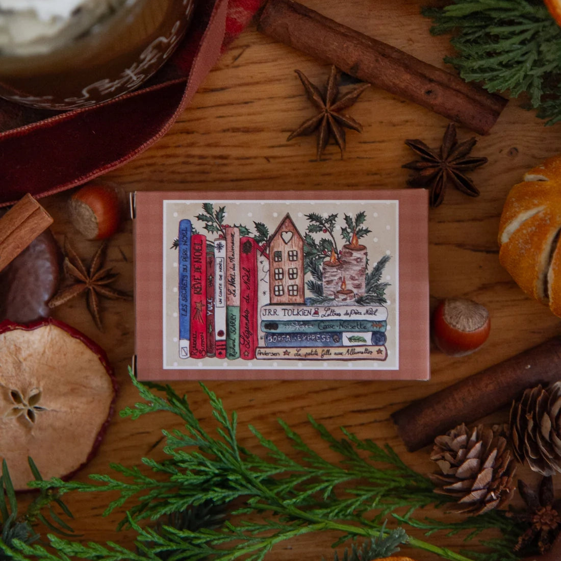 mini puzzle livres noel caro from woodland hiver cosy