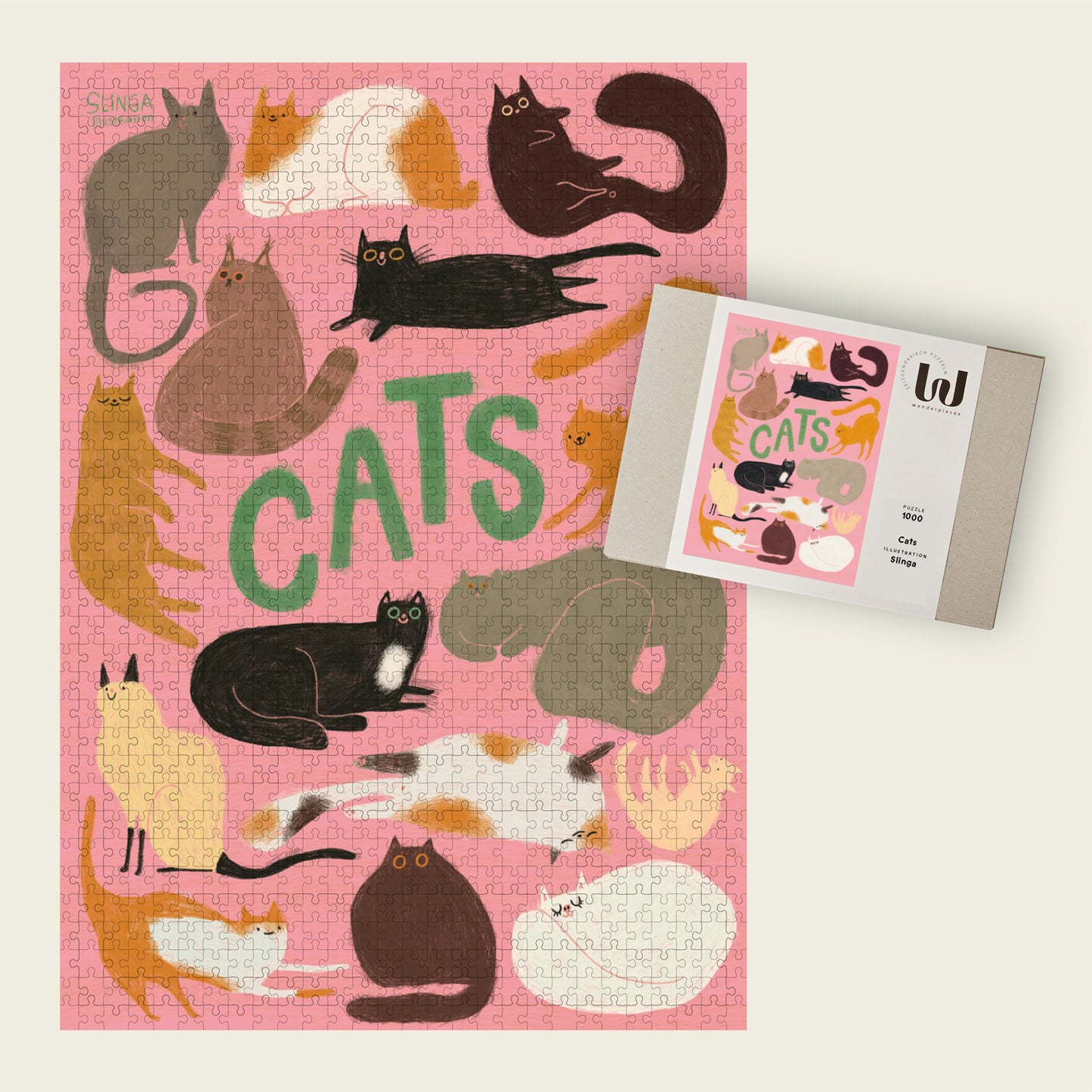 Puzzle Cats Wonderpieces slinga