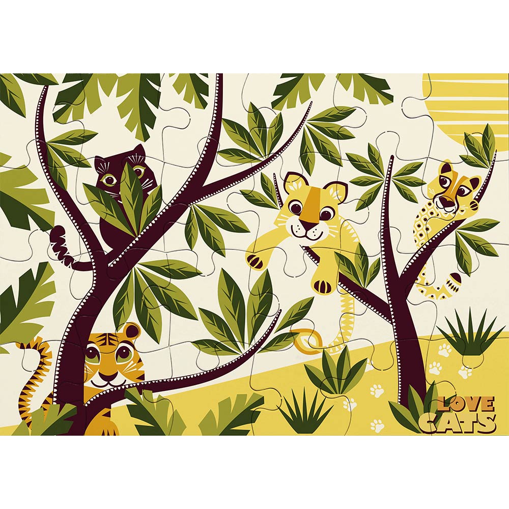 puzzle enfant coq en pate love cats