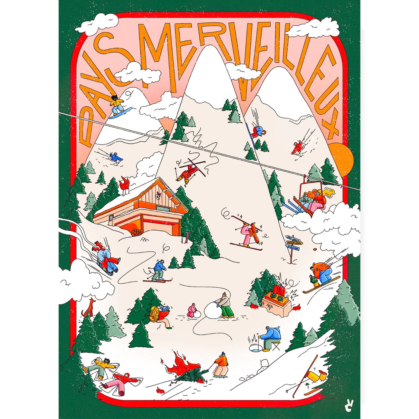 puzzle montagne piece and love