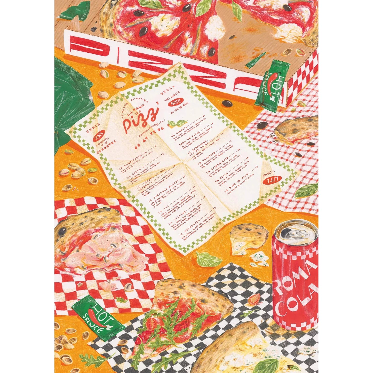 Puzzle 1000 pièces Pizza à emporter