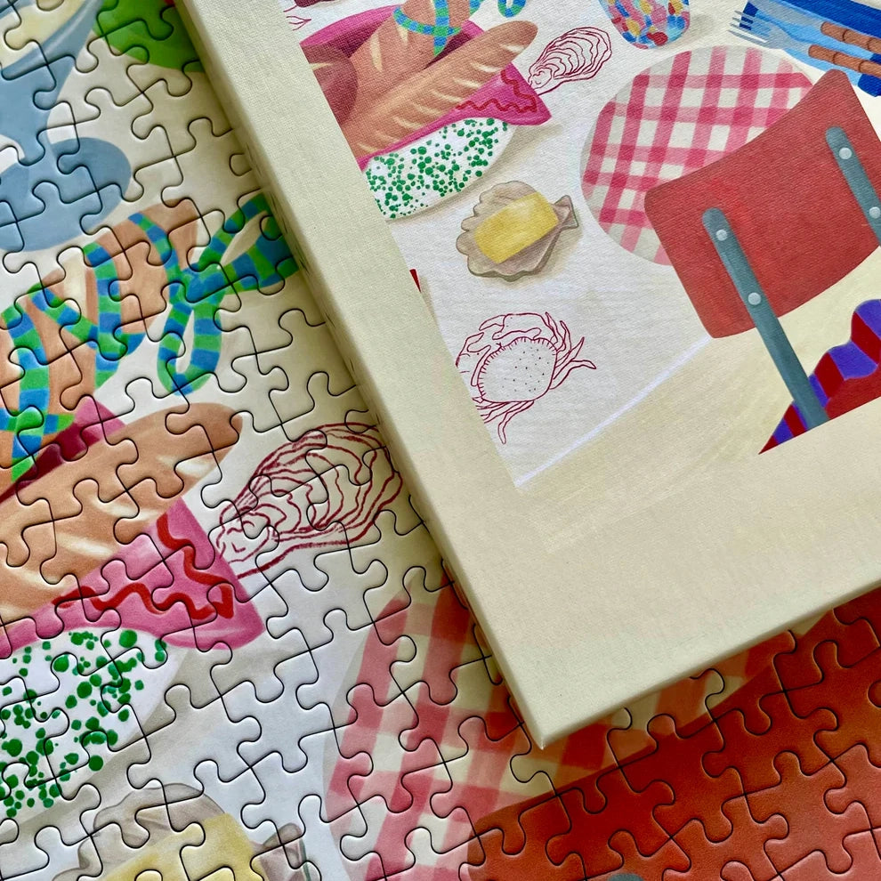 puzzle 1000 pièces le soir das puzzle kollektiv frauke schyroki food nourriture table