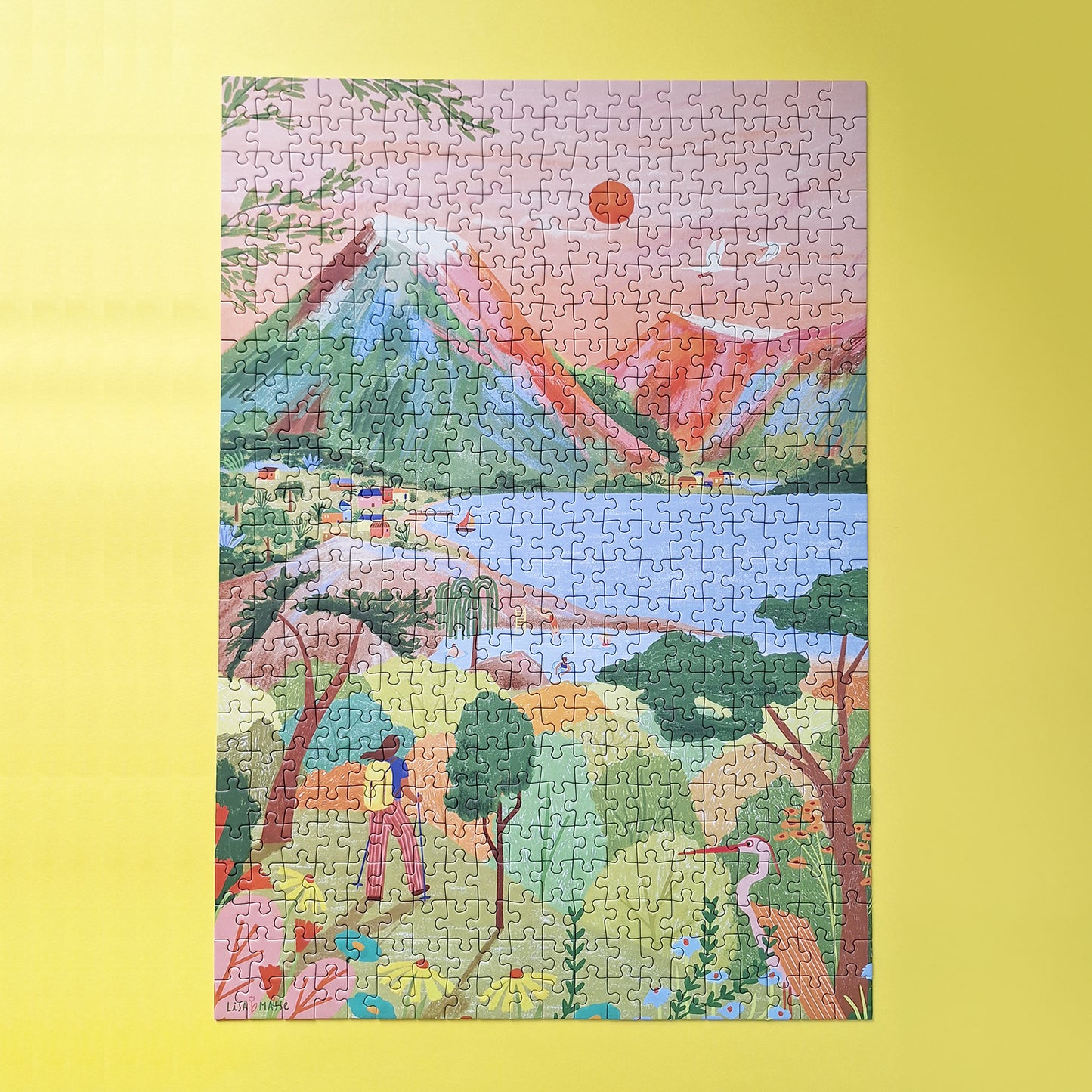 puzzle balade entre ciel et terre lisa masse illustratrice puzzle 500 pièces pièce rapportée