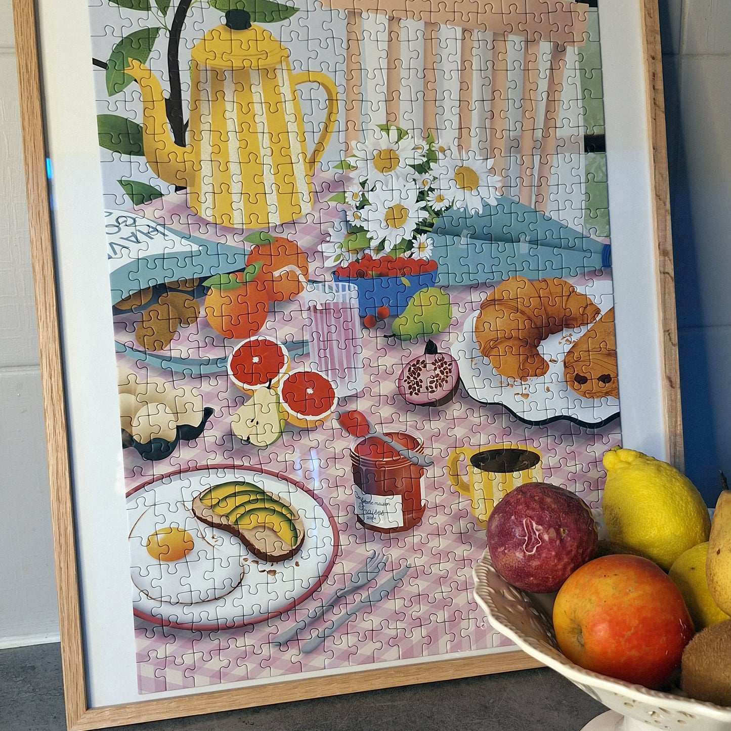puzzle encadré soleon pièce rapportée brunch du dimanche gourmand food cuisine