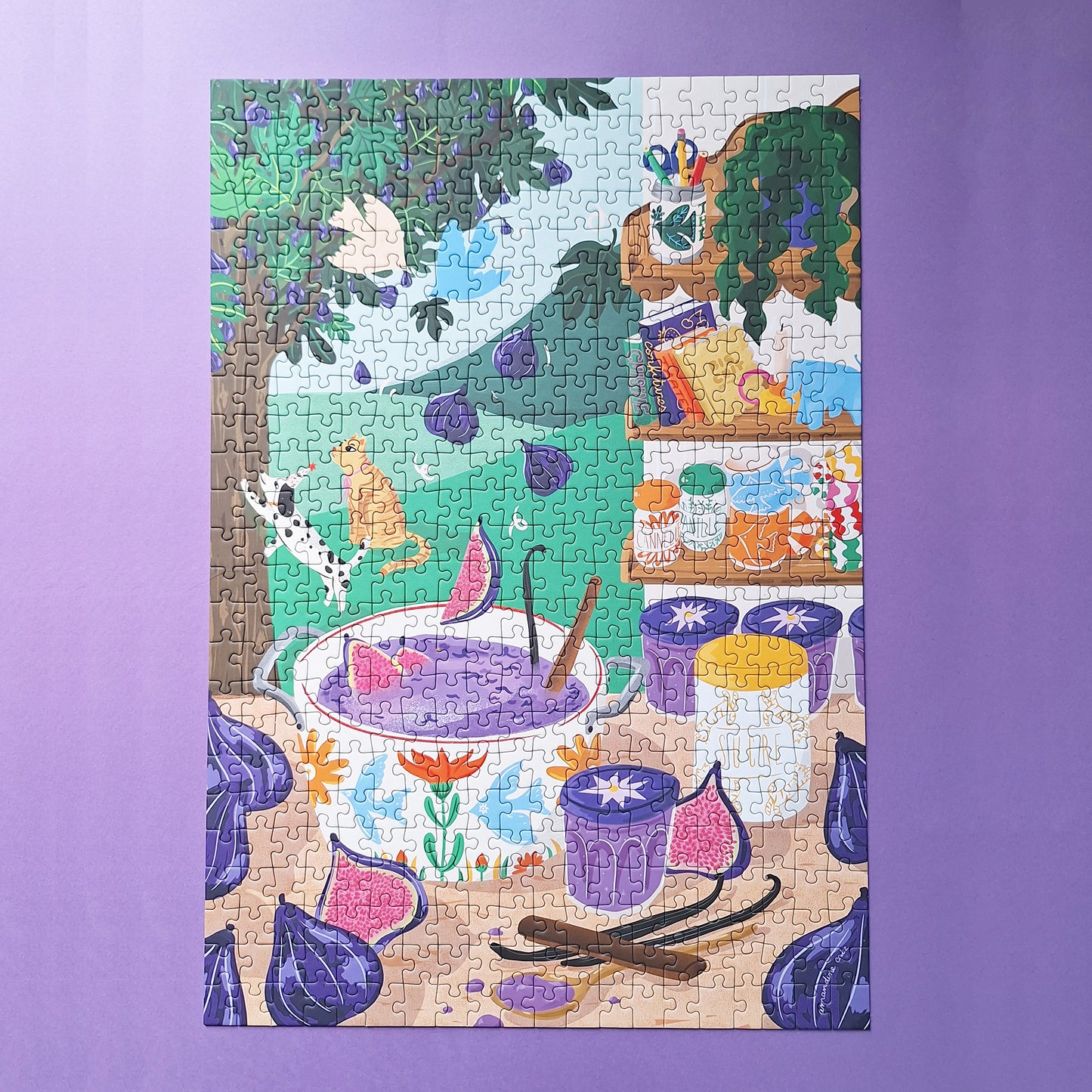 puzzle confiture de mon jardin amandine catz illustratrice puzzle 500 pièces pièce rapportée
