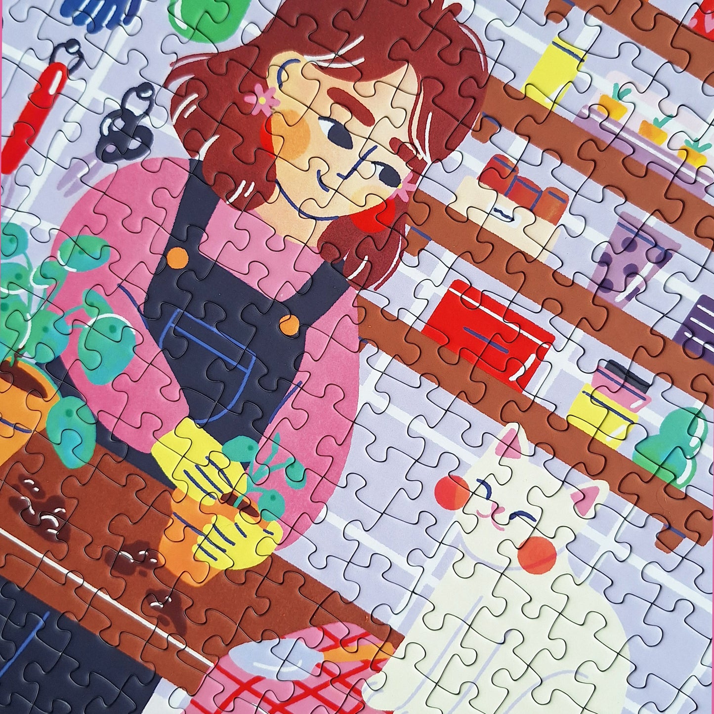 puzzle coquiette la serre aux chats 1000 piècespièce rapportée