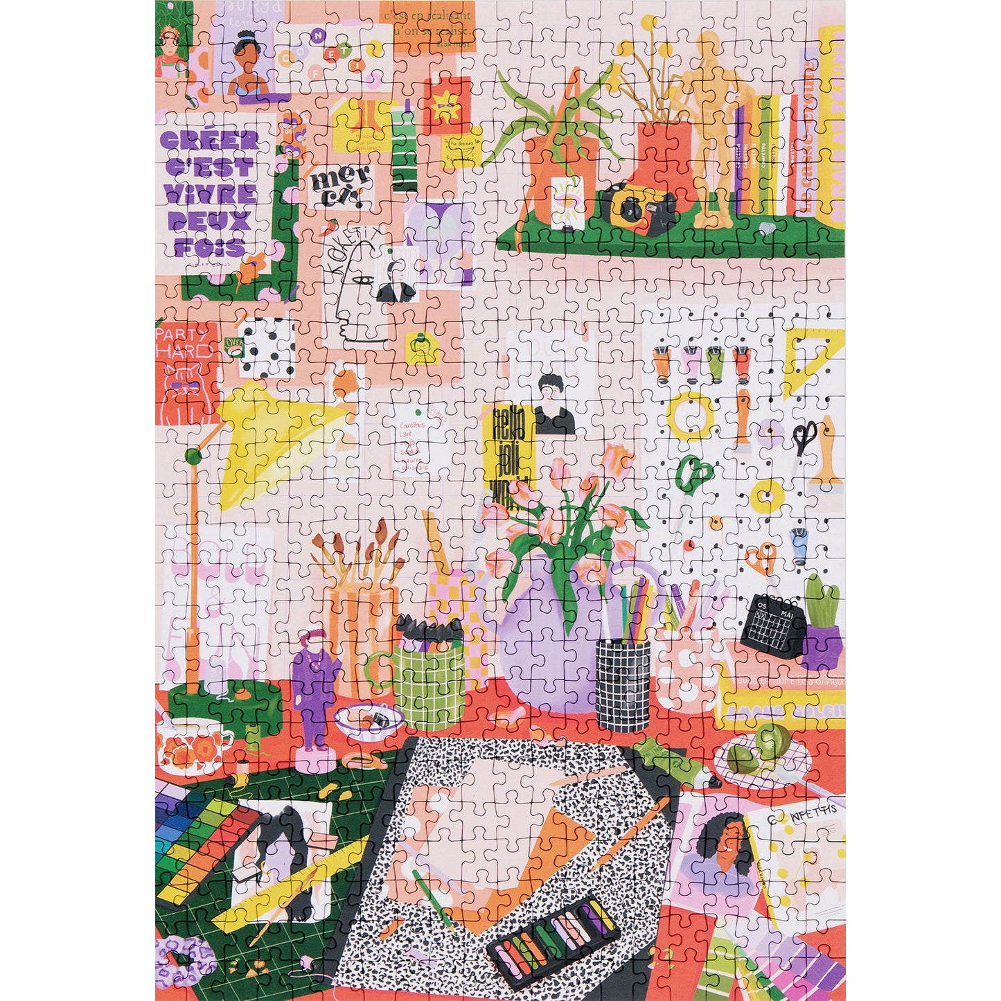 puzzle du feutre sur les mains jour férié atelier artiste peinture made in france