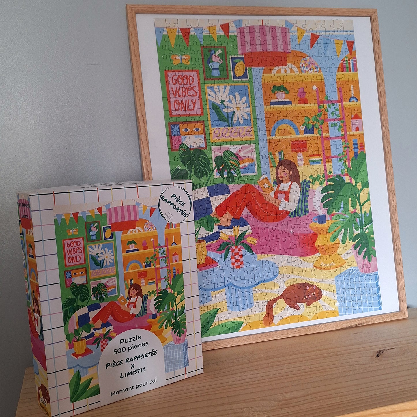 puzzle limistic 500 pièces pièce rapportée moment pour soi cosy chat