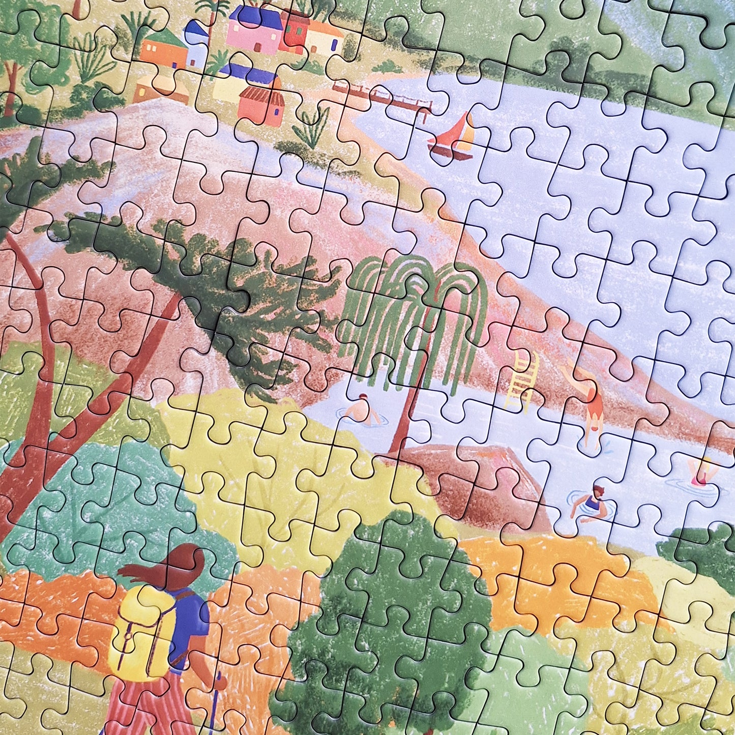 puzzle lisa masse balade entre ciel et terre pièce rapportée 500 pièces montagne nature