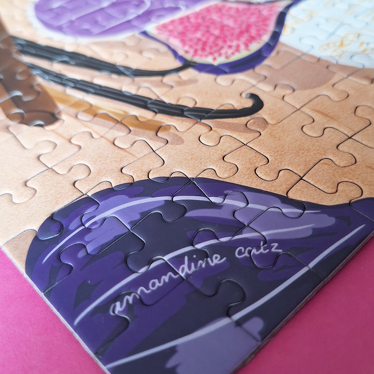 puzzle amandine catz confiture jardin pièce rapportée figue 500 pièces illustratrice figue