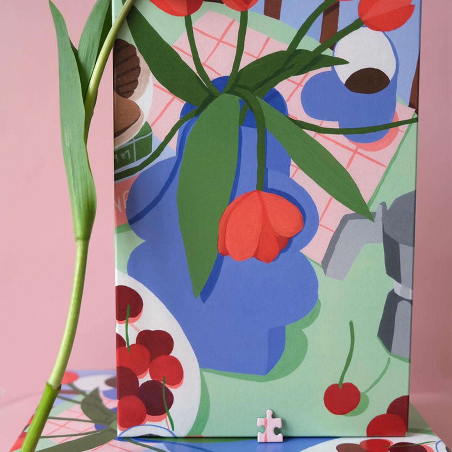 Puzzle 1000 pièces Goûter au vase bleu