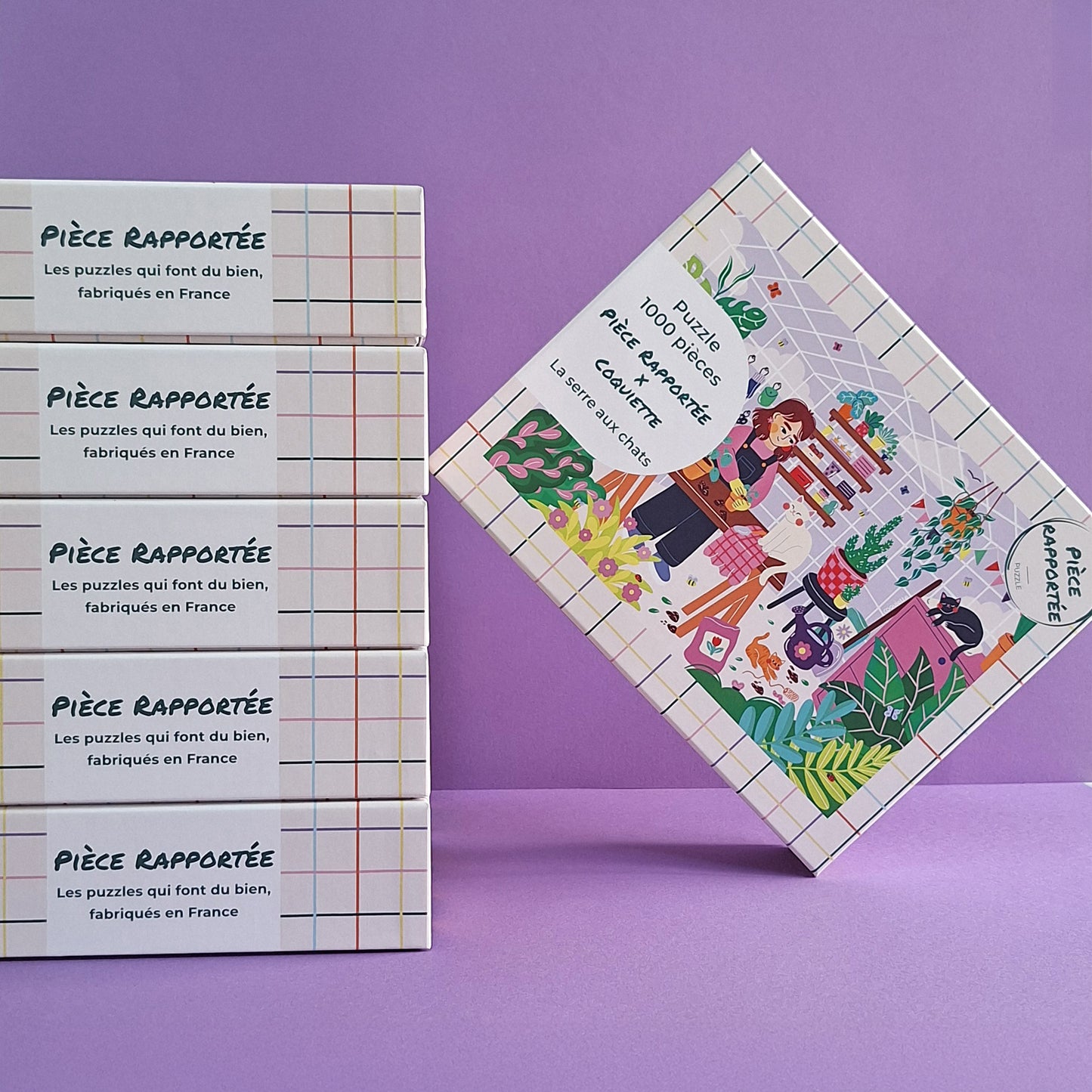 puzzle coquiette serre aux chats pièce rapportée plante chat