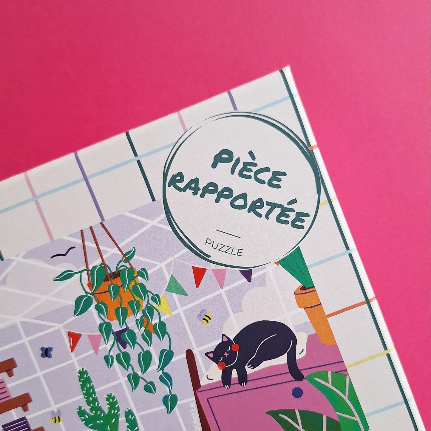 puzzle coquiette serre aux chats pièce rapportée plante chat 1000 pièces