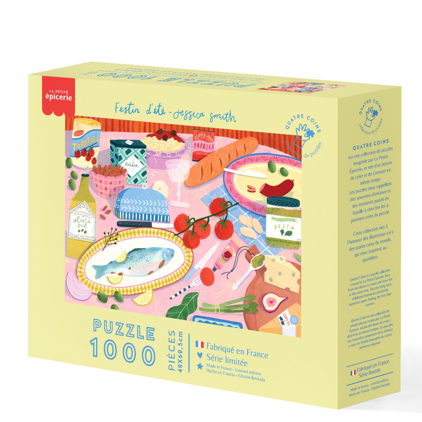 puzzle festin d'été jessica smith 1000 pièces 4 coins