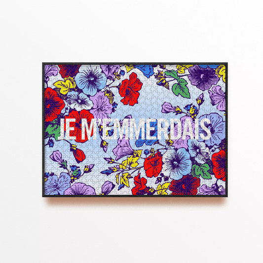 puzzle je m'emmerdais piece and love 1000 pieces fleurs drole made in france