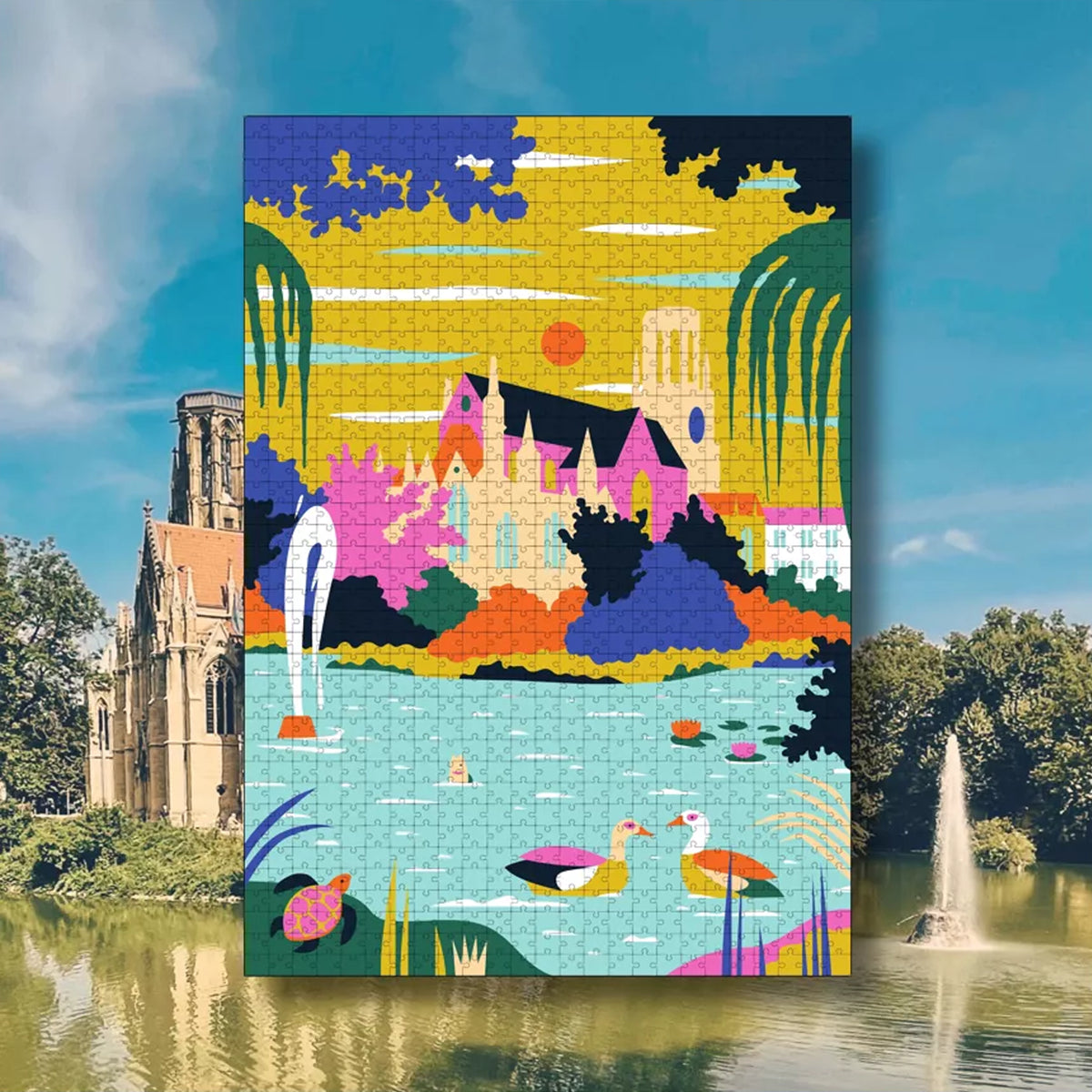 Puzzle 1000 pièces Lac de feu