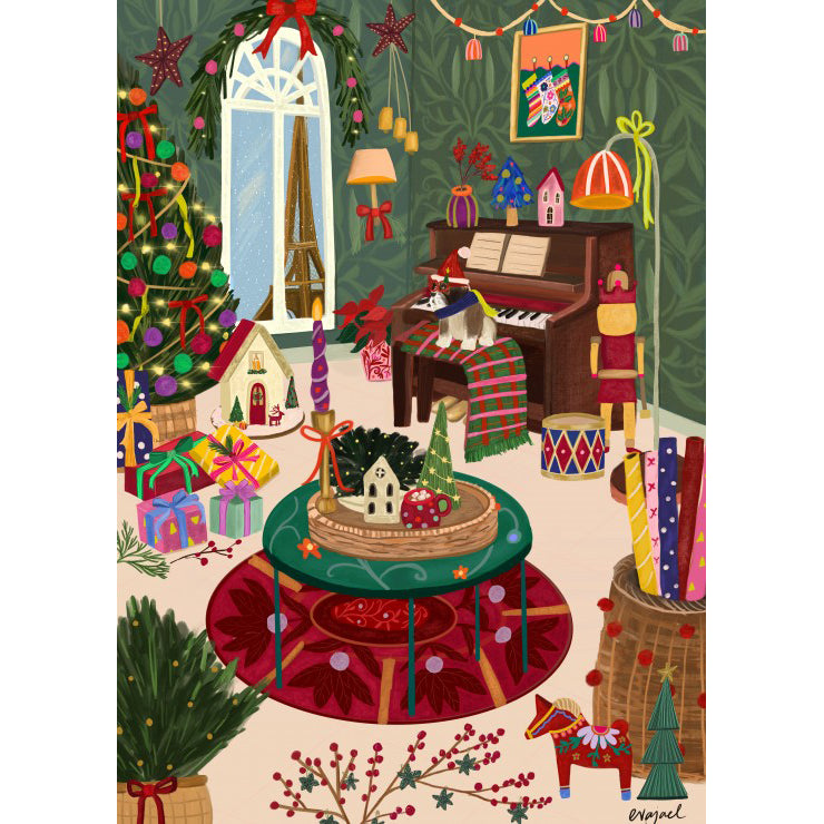 puzzle noel hiver christmas paris 500 pièces pieces and peace eva jael