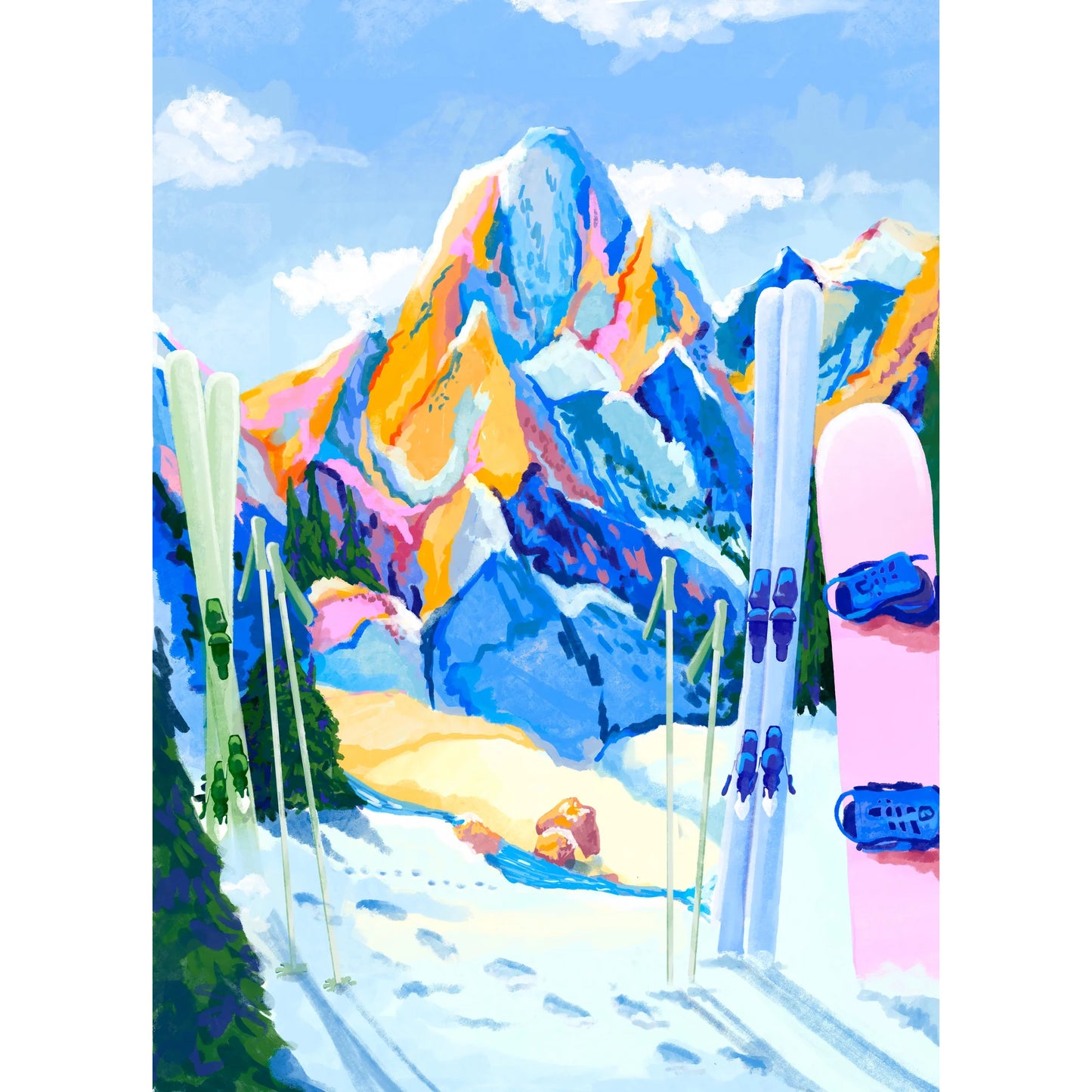 puzzle piece and love snow most go on montagne made in france