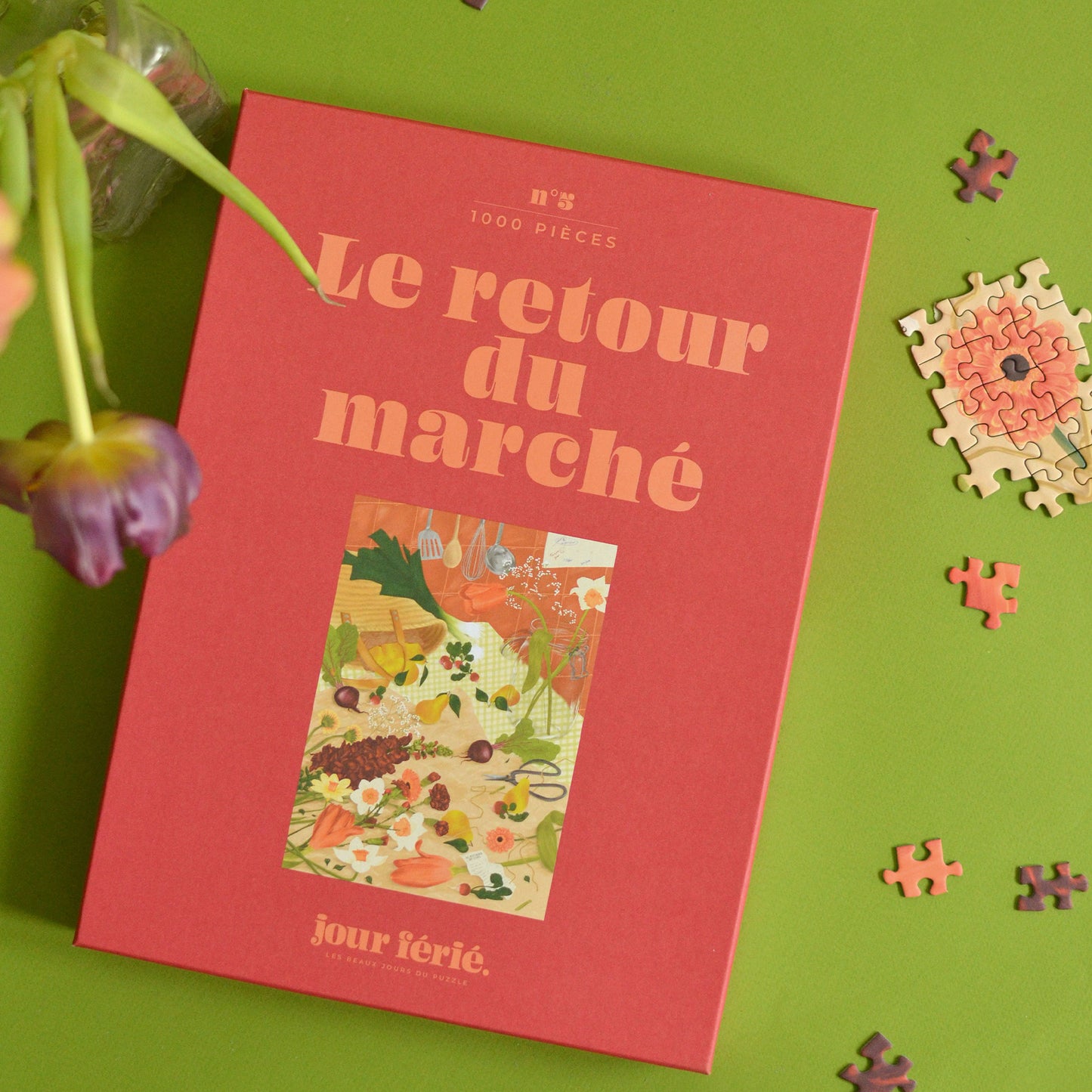 puzzle retour du marché jour férié 1000 pièces fruit fleur