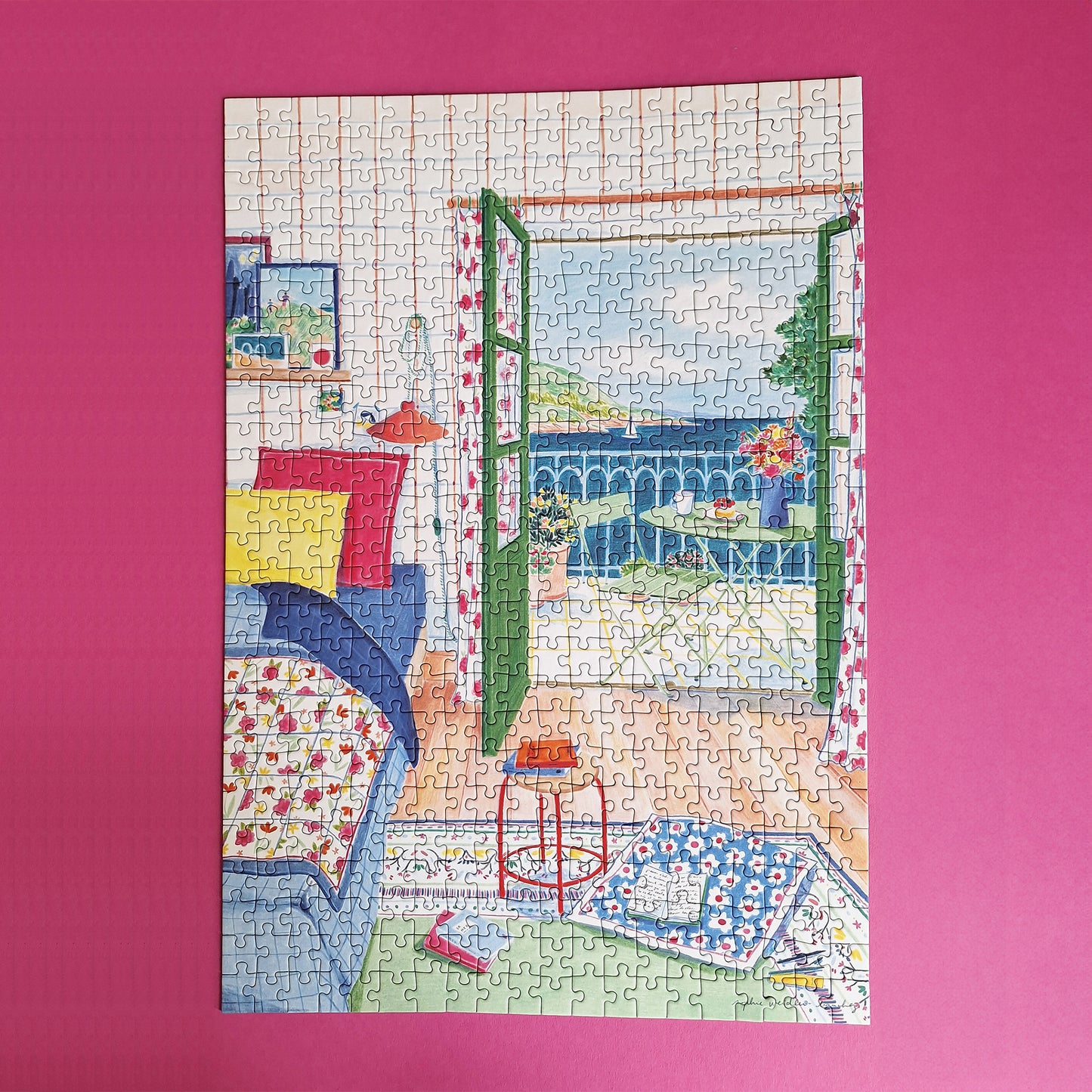 puzzle sophie wb weidler bauchez par la fenêtre la mer pièce rapportée 500 pièces moderne original