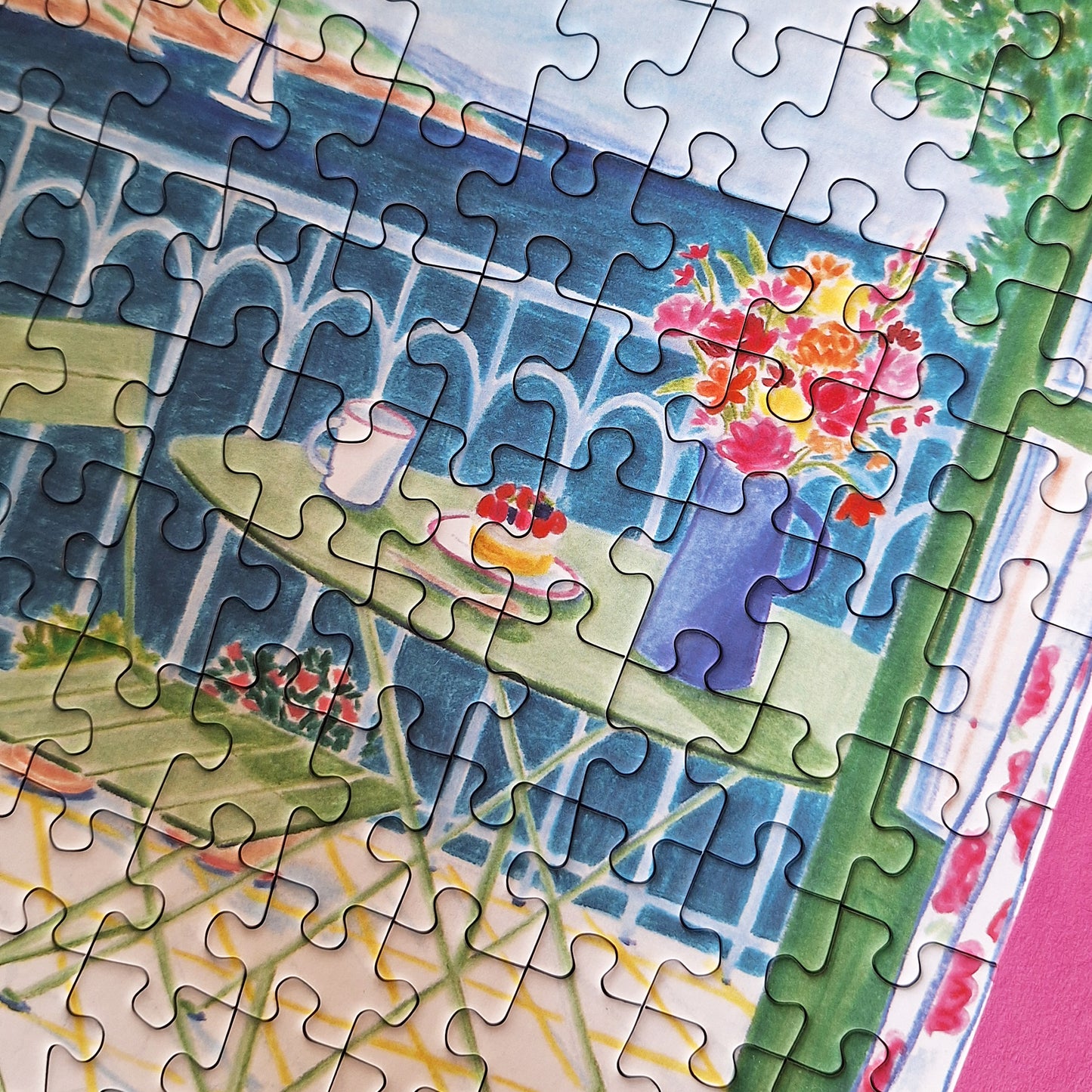 puzzle sophie wb weidler bauchez par la fenêtre la mer pièce rapportée 500 pièces mer fleur