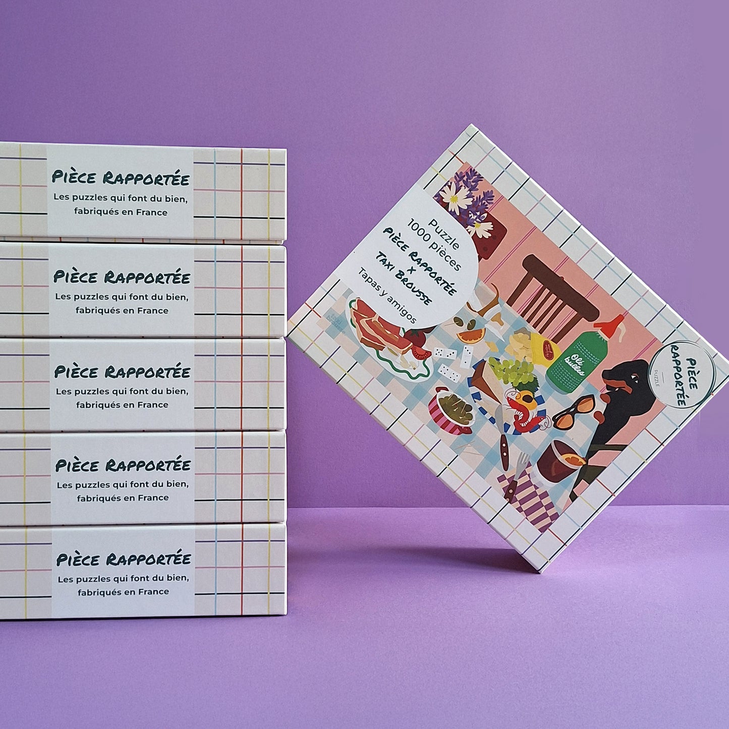 puzzle taxi brousse tapas y amigos 1000 pièces pièce rapportée