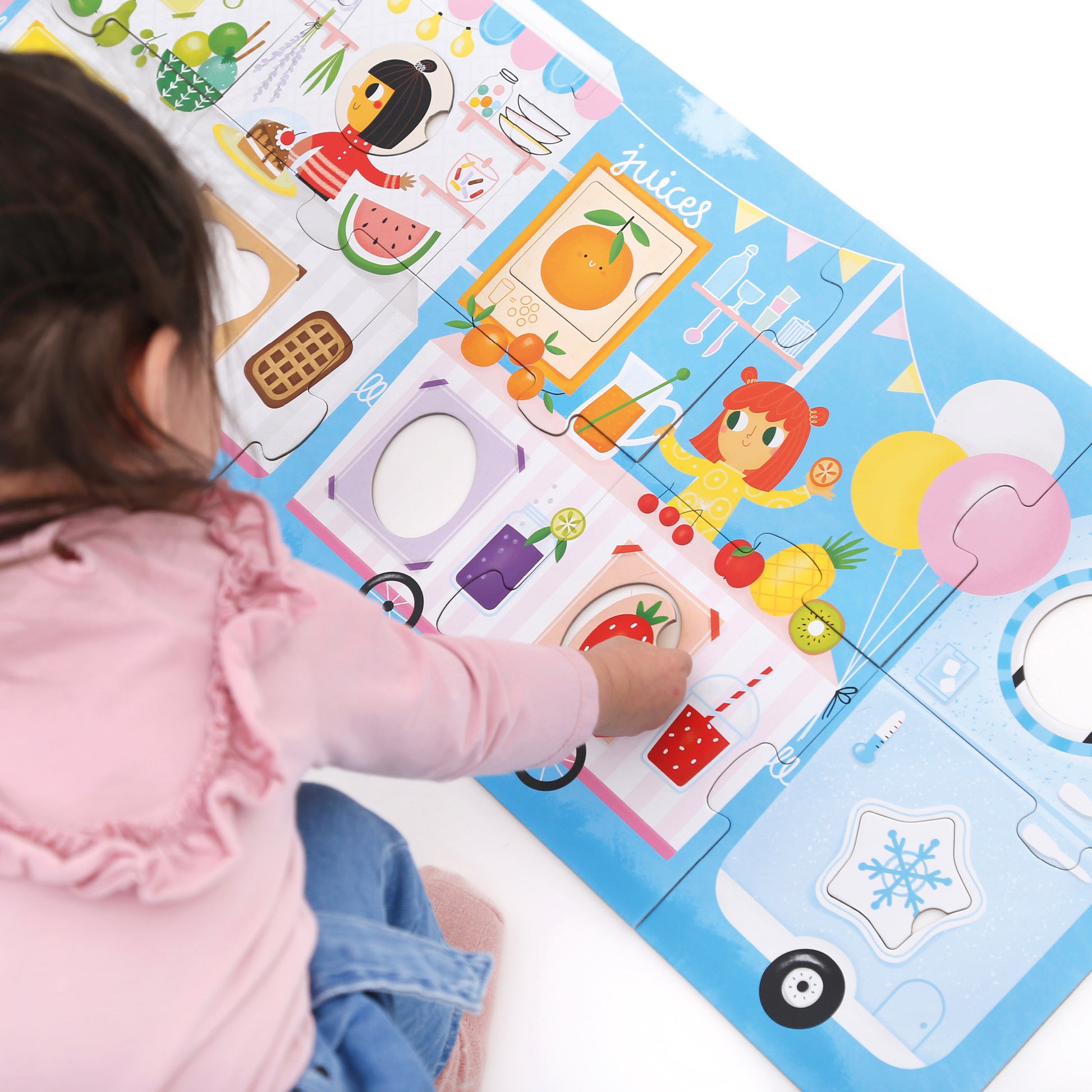 Puzzle enfant 2 ans Food truck Banana Panda