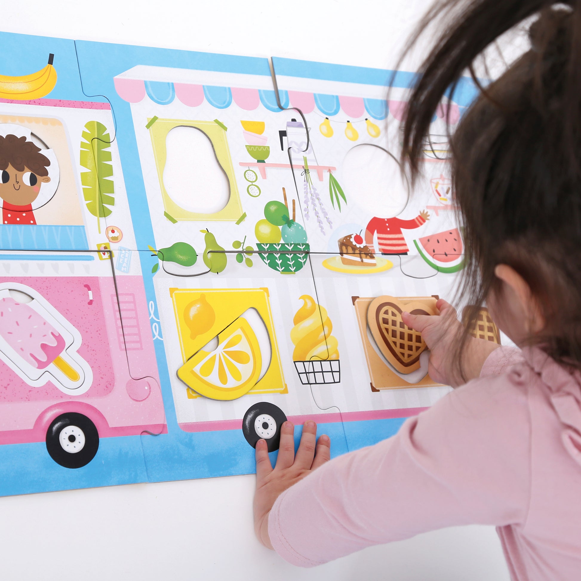 Puzzle enfant 3 ans Food truck Banana Panda