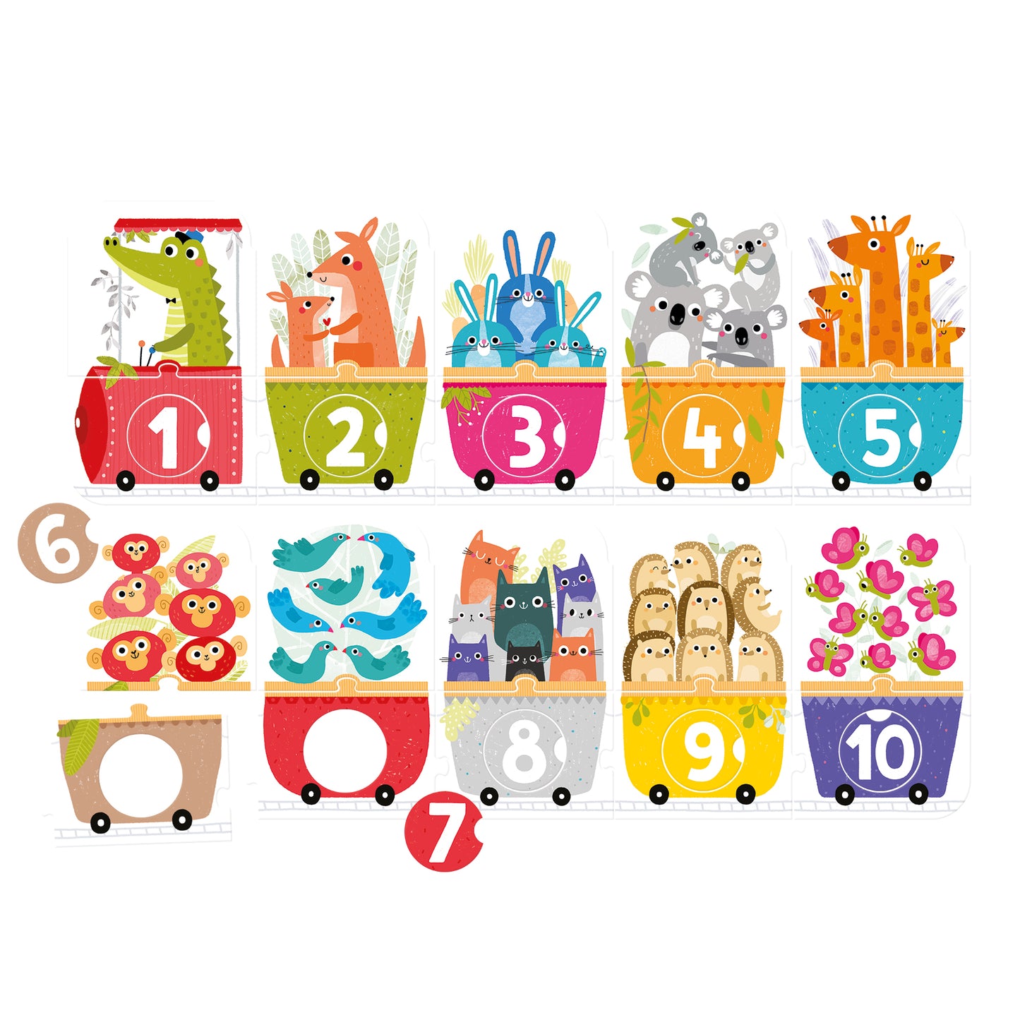 Puzzle enfant Train des chiffres Banana Panda