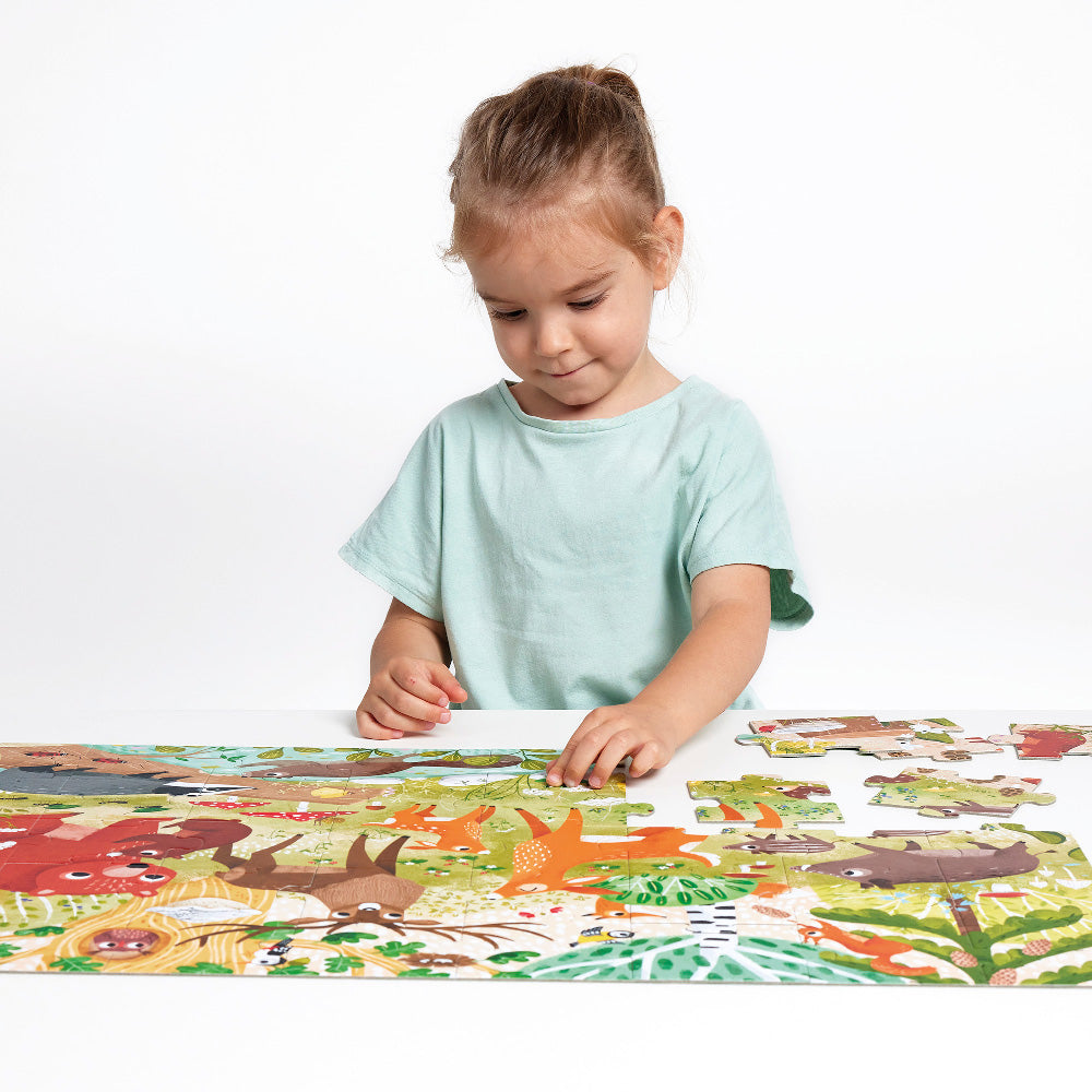 Puzzle enfant 3 ans Animaux forêt Banana Panda