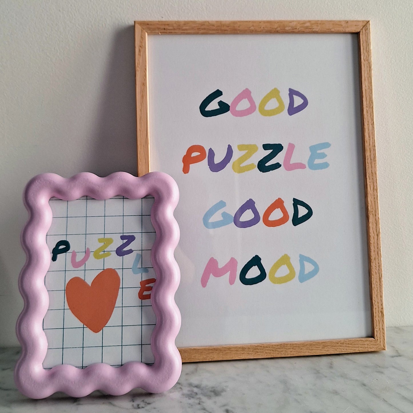 Affiche A4 Good puzzle good mood puzzle pièce rapportée