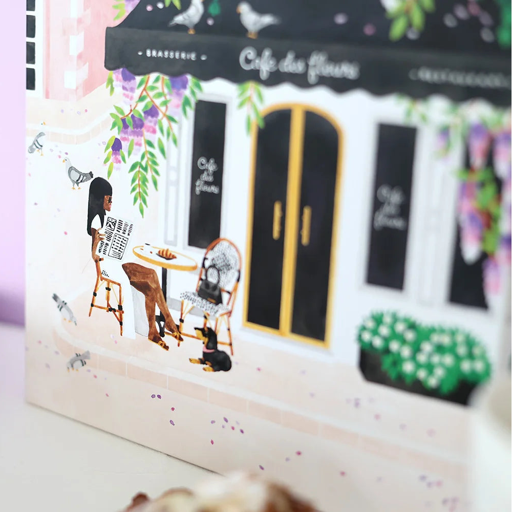 Puzzle 1000 pièces Paris All the ways to say café des fleurs made in france