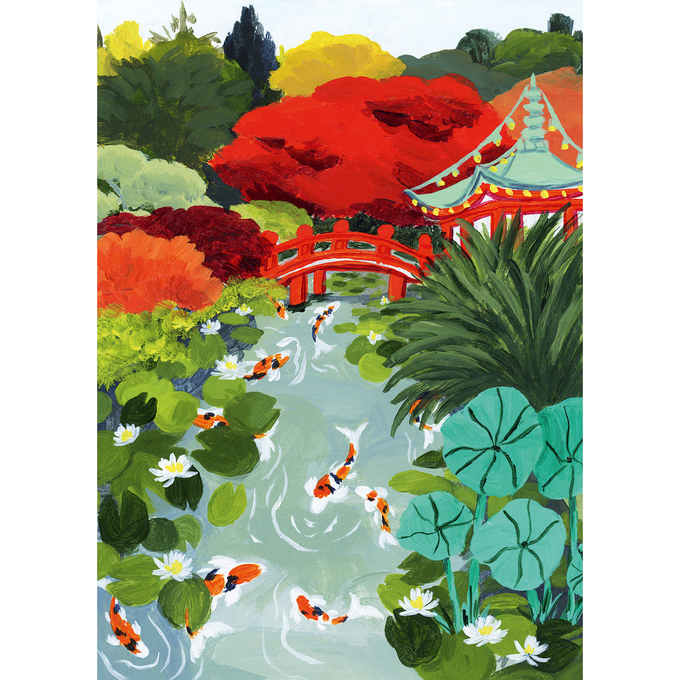 Puzzle illustré japon Japanese garden Pieces & Peace