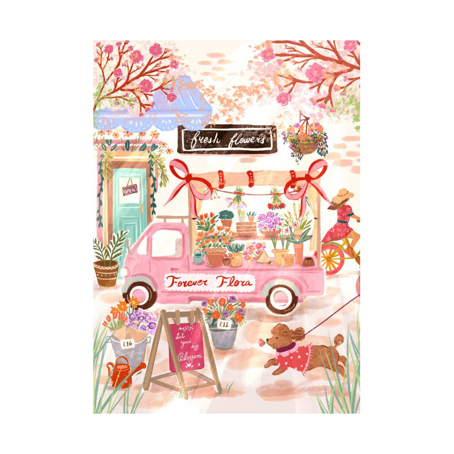 Puzzle 500 pièces forever flora flower truck lack studio Pieces and peace
