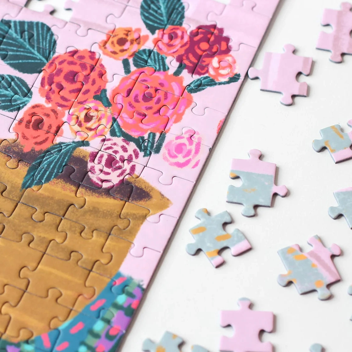 puzzle cake and love piecely fleurs