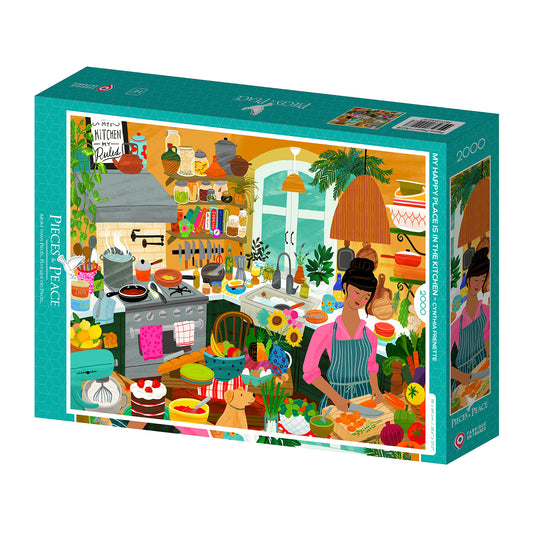 Puzzle Mon lieu préféré La cuisine Pieces and Peace happy place kitchen Cynthia Frenette