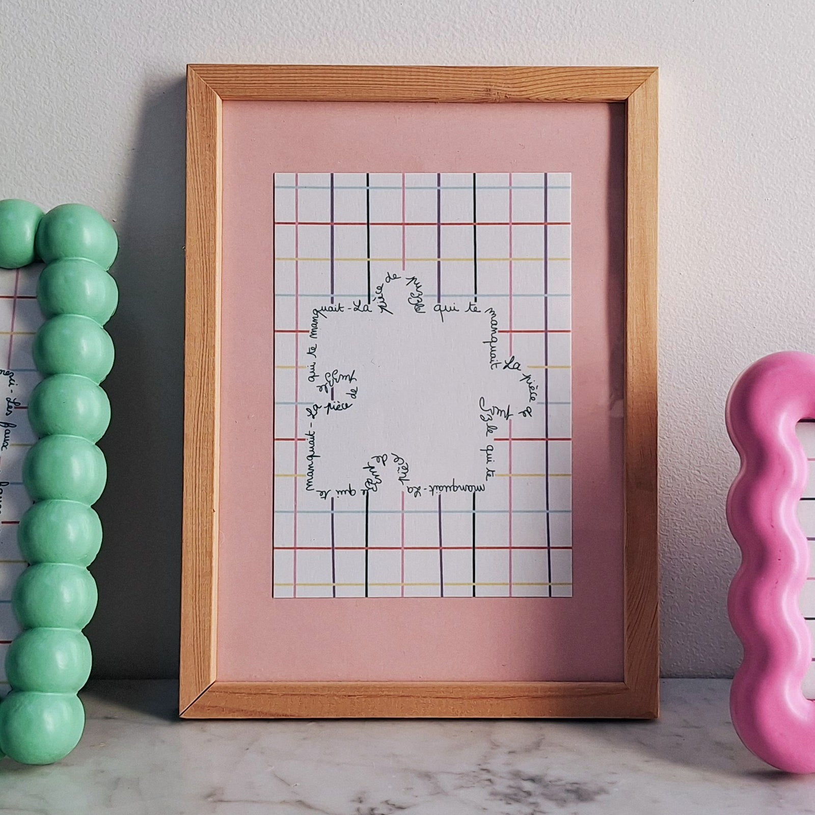 cadre carte postale la pièce qui te manquait puzzle pièce rapportée