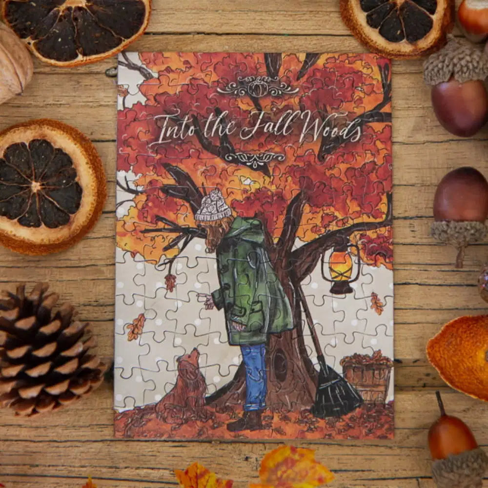 caro from woodland mini puzzle balade ollie cosy automne 99 pièces