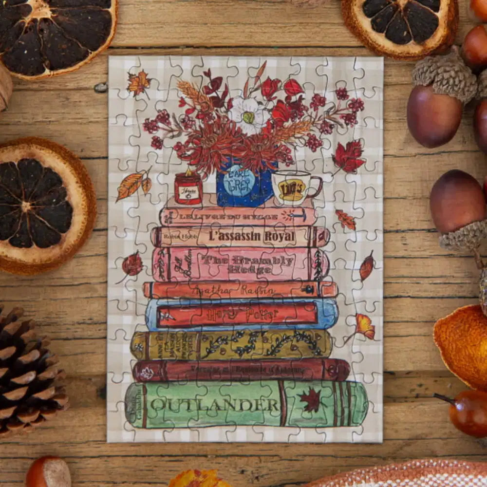 caro from woodland mini puzzle livres automne cosy 99 pièces