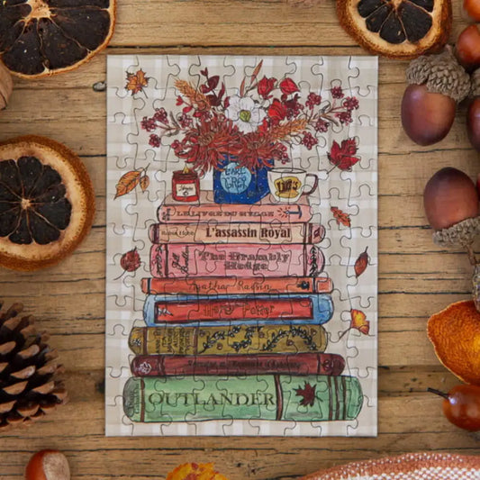 caro from woodland mini puzzle livres automne cosy 99 pièces