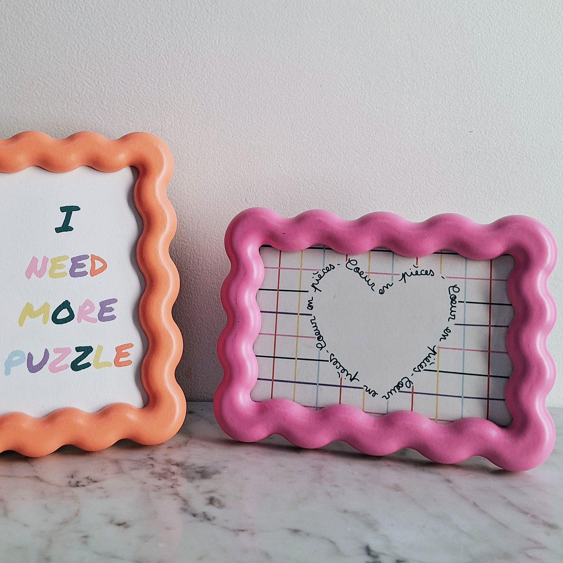 carte postale coeur en pièces puzzle pièce rapportée