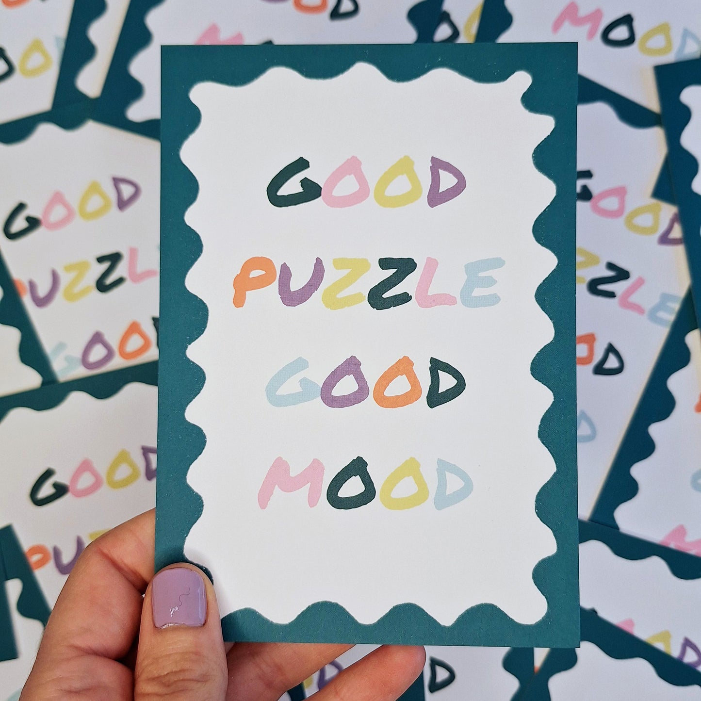 carte postale good puzzle good mood