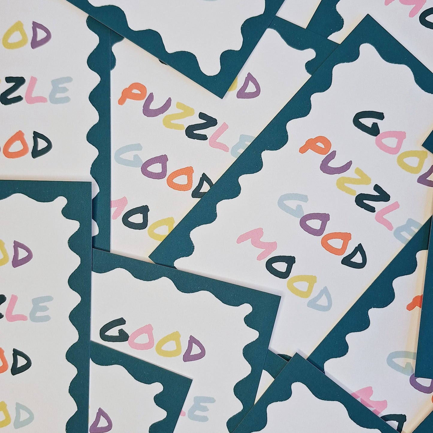 carte postale good puzzle good mood piece rapportee