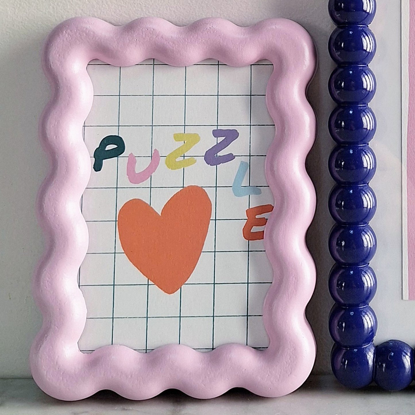 carte postale puzzle coeur amour pièce rapportée